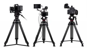 Professional studio cinema camera rig lineup