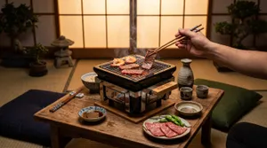 Japanese yakiniku grilling at home