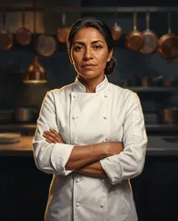 Portrait of professional female chef