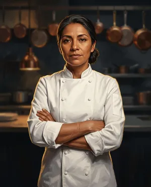 Portrait of professional female chef