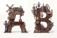 Howl's Moving Castle stylized typography