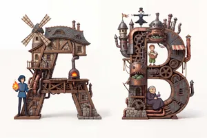 Howl's Moving Castle stylized typography