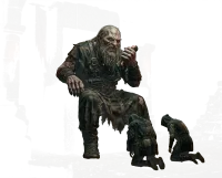 Imagine he is a giant sitting in his throne, add… (cutout)
