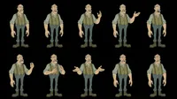 Animated character expressions character sheet