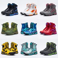 Create 9 pairs of shoes nike boot style with…