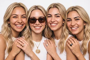 Four blondes jewelry lifestyle photoshoot