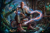 J.K. Simmons as a steampunk wizard