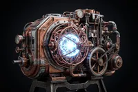 An engine with energy core made of clock engine…