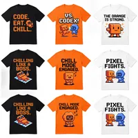 Pixel art character t-shirt collection grid