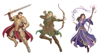 Using this style create 3 heroes alternate… (cutout)
