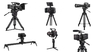 Professional cinema production equipment set (cutout)