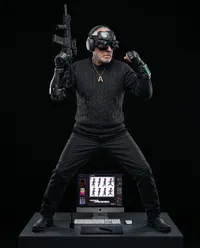 Tactical designer standing on workspace