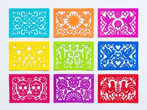 Create colored paper mache cut designs iwth…