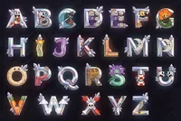 Cuphead themed alphabet decorative collection