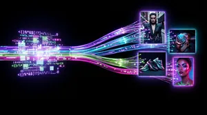 Digital stream feeding into luxury lifestyle