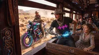 Sci-fi duel in steam train carriage