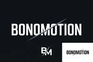 BONOMOTION brand identity logo design presentation