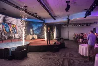 Corporate presentation with stage pyrotechnics