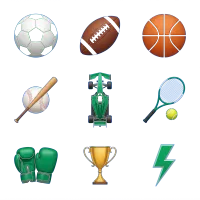 Sports Icons v2 Blue (cutout)