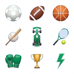 Sports Icons v2 Blue (cutout)