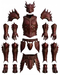 Create a set of armor pieces full parts for a… (cutout)