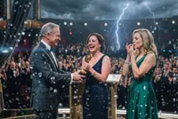 Dramatic cinematic Oscar award presentation