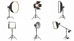 Professional studio photography lighting equipment collection