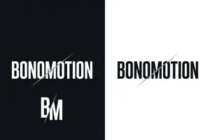 Bonomotion branding logo design composition