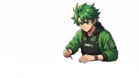 The SAME anime-style character from reference 1… (cutout)