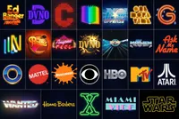 Collection of iconic media brand logos