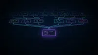 Neon digital node flowchart diagram