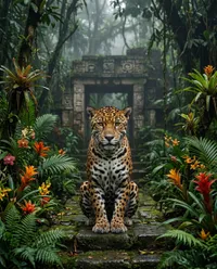 Jaguar wild animal photography in the mayan…