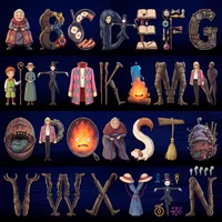 Howl's Moving Castle alphabet character set