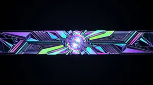 Cybernetic abstract geometric crystalline composition
