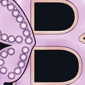 Pearls and cut stones strung along a letter
